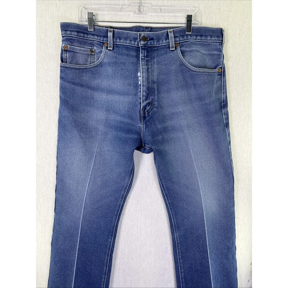 Vintage 90s Levi's 517‎ Men's Pleated Blue Jeans 38x29 (actual 38x25)